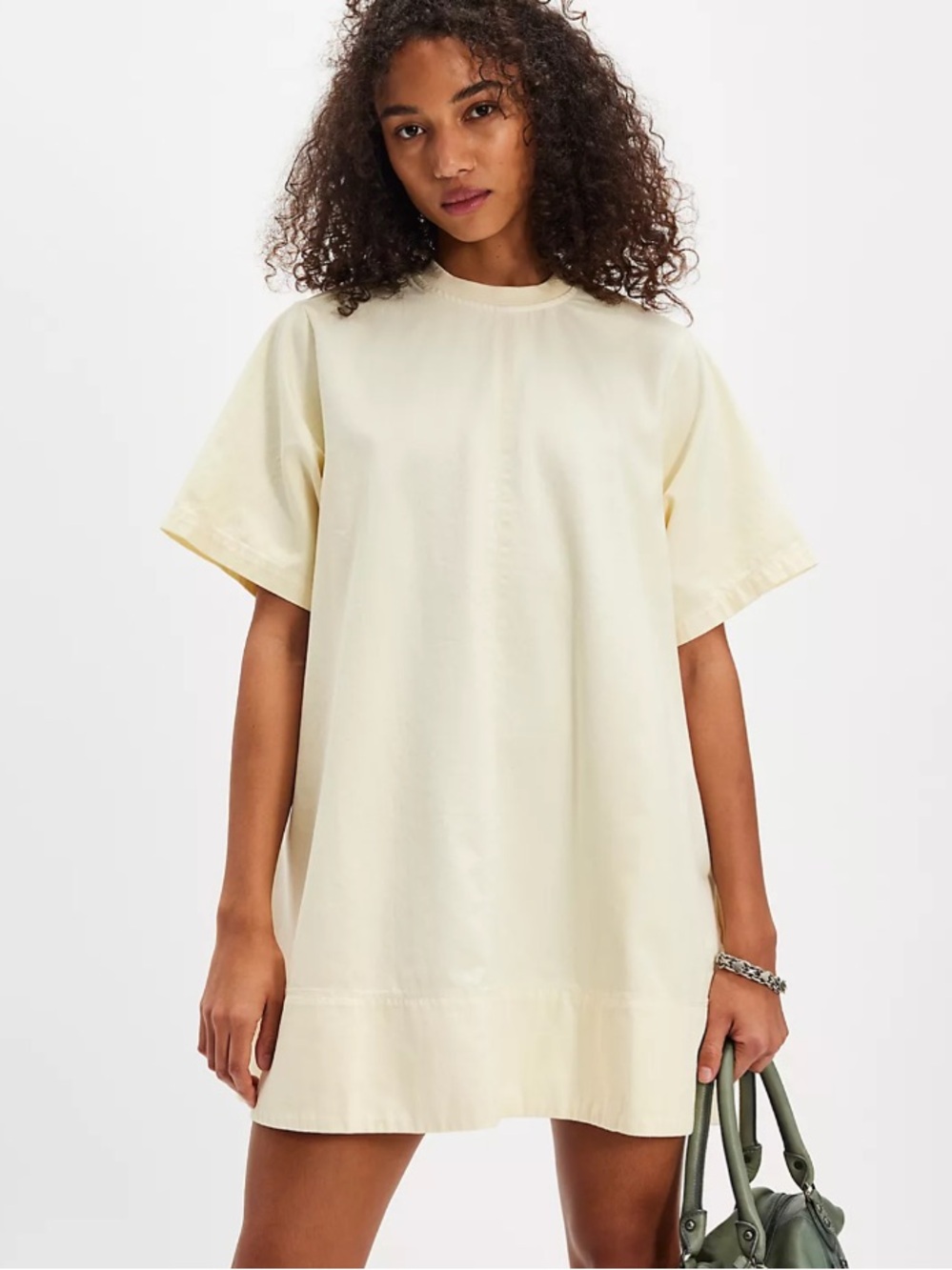 Free People Harlow Medium Shift Dress Yellow Pockets